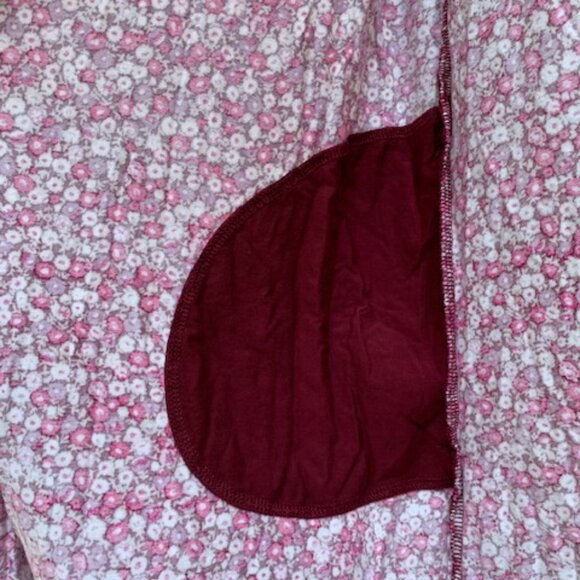 Lands End Ditsy Floral lightweight sweater Womens Size M Soft Stretch Pink - Picture 5 of 7